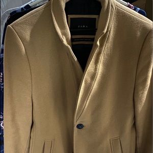Zara Men’s Topcoat with Buttons, Medium